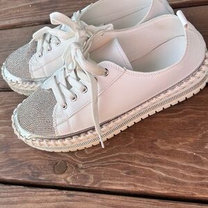 NOBO White and Silver Athletic Shoes